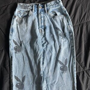 PLAYBOY Blue Straight Leg Jeans Classic Denim